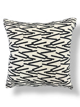 Load image into Gallery viewer, 20x20 Embroidered Linen Pillow – Ivory with Black Stitching
