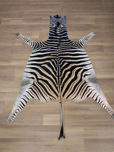 Load image into Gallery viewer, Sustainable Zebra Hide Rug
