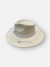 Load image into Gallery viewer, Handcrafted Ivory & Lavender Fedora
