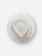 Load image into Gallery viewer, Handcrafted Ivory & Lavender Fedora