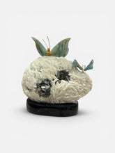 Load image into Gallery viewer, Mica & Blue Onyx Butterfly Sculpture on Black Marble Base