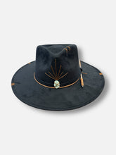Load image into Gallery viewer, Handcrafted Black Crystal Fedora