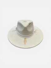 Load image into Gallery viewer, Handcrafted Ivory Sunburst Fedora