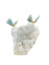 Load image into Gallery viewer, Crystal Quartz Cluster with Blue Onyx Butterflies