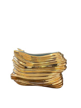 Load image into Gallery viewer, Modern 24K Gold Porcelain Vase | Sculptural Luxury Statement Piece
