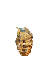 Load image into Gallery viewer, Modern 24K Gold Porcelain Vase | Sculptural Luxury Statement Piece