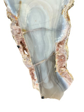 Load image into Gallery viewer, Natural Crystalized Agate Sculpture on Iron Stand | One-of-a-Kind Statement Décor