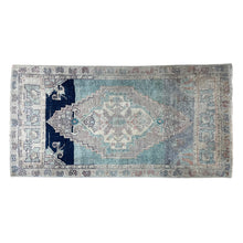 Load image into Gallery viewer, Vintage Turkish Rug – Tranquil Blue Mist
