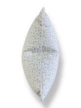 Load image into Gallery viewer, 20x20 Embroidered Cotton Pillow- Silver &amp; Off-White
