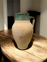 Load image into Gallery viewer, #2 Vintage Turkish Clay Jug with Green Glazed Rim

