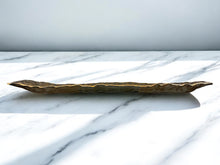 Load image into Gallery viewer, Handblown Glass Centerpiece – Translucent Brown with Gold Edge
