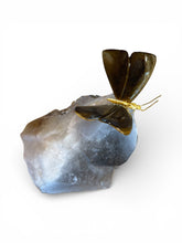 Load image into Gallery viewer, Tiger Eye Butterfly on Smoky Quartz
