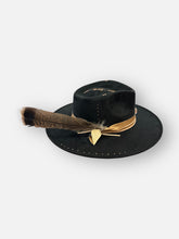 Load image into Gallery viewer, Handcrafted Black Crystal Fedora
