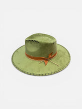 Load image into Gallery viewer, Handcrafted Moss Green Artisan Fedora
