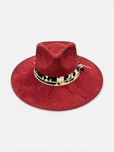 Load image into Gallery viewer, Handcrafted Crimson Artisan Fedora
