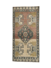 Load image into Gallery viewer, Vintage Turkish Rug — Earth &amp; Saffron Tones
