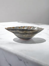 Load image into Gallery viewer, Hand-Carved Onyx Bowl — Charcoal, Taupe &amp; Rust Veining
