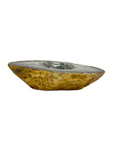 Load image into Gallery viewer, Small Agate Bowl with Gold Detail
