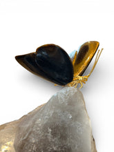 Load image into Gallery viewer, Tiger Eye Butterfly on Smoky Quartz
