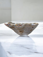 Load image into Gallery viewer, Hand-Carved Onyx Bowl — Gray, Taupe &amp; Rust Veining
