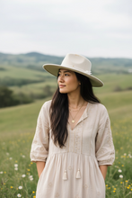 Load image into Gallery viewer, Handcrafted Ivory Sunburst Fedora
