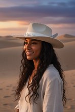 Load image into Gallery viewer, Handcrafted Light Sand Sunmark Fedora
