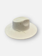 Load image into Gallery viewer, Handcrafted Cream Crystal Fedora
