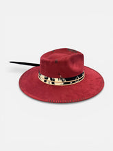 Load image into Gallery viewer, Handcrafted Crimson Artisan Fedora
