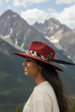 Load image into Gallery viewer, Handcrafted Crimson Artisan Fedora
