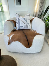 Load image into Gallery viewer, 20x20 Abstract Printed Pillow – Charcoal, light Brown, Grey &amp; Ivory

