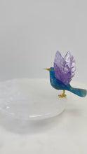 Load and play video in Gallery viewer, Hummingbird on Quartz jewelry plate
