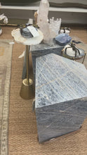 Load and play video in Gallery viewer, Blue Calcite Asymmetrical
Side Table
