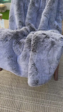 Load and play video in Gallery viewer, Glacier Faux Fur Throw – The Art of French Softness
