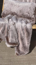 Load and play video in Gallery viewer, French Faux Fur Pillow – Chestnut | 12x20
